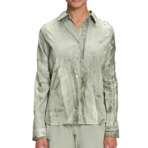The North Face Women's Sz XL Green First Trail UPF L/S Button-Up Shirt $79+ - Picture 12 of 12